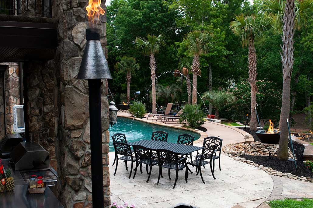 Backyard Oasis with fire, pool and patio