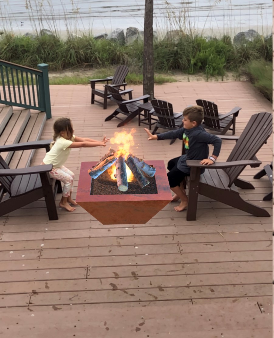 Kids with the HPC Fire AR App