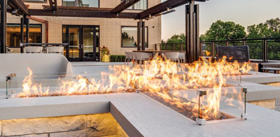 Fire Pit on a Roof