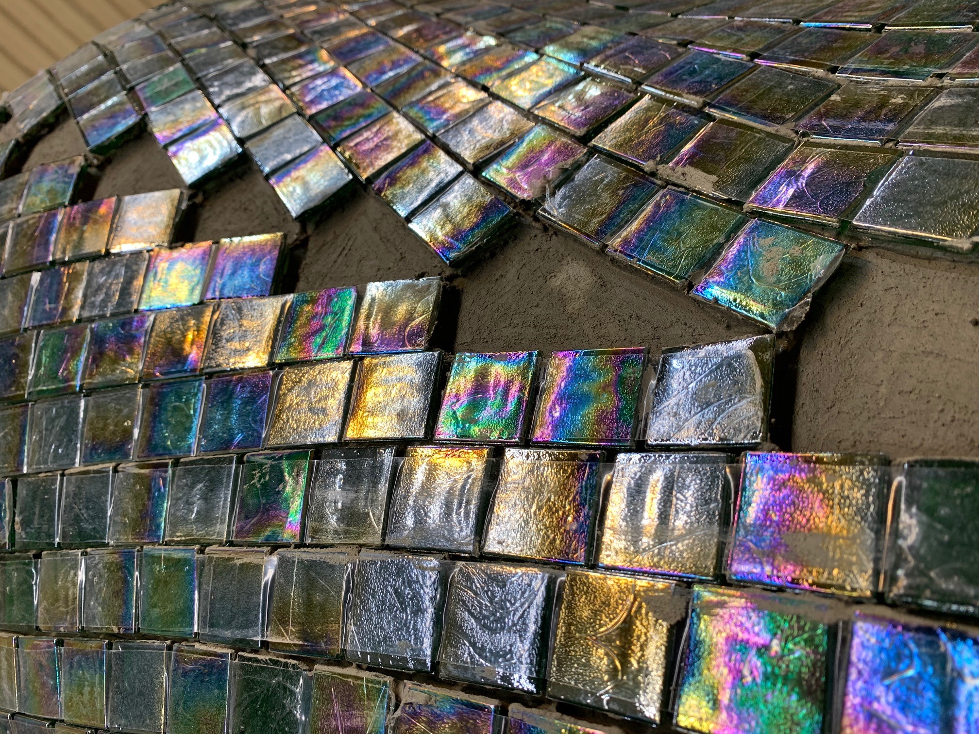 detailed glass tile installation