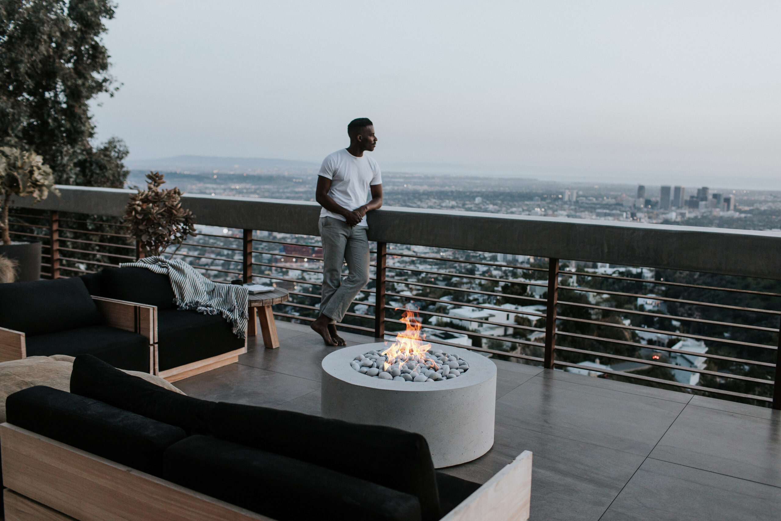 Belmont Lightweight Concrete Fire Pits